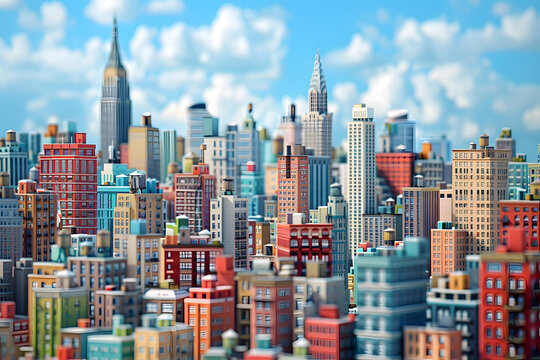 3D建模的市天際線