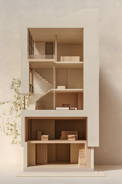 現(xiàn)代簡約住宅模型建筑
