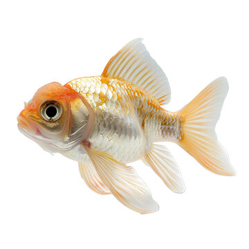 [免摳素材]白色背景上的金魚(yú)