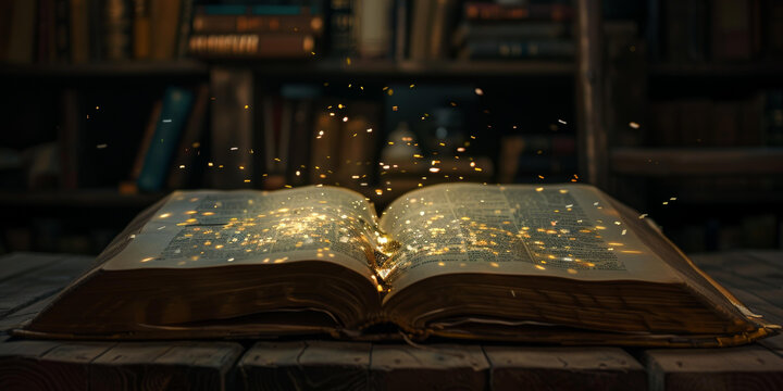 一本散發(fā)出魔幻光芒的書
