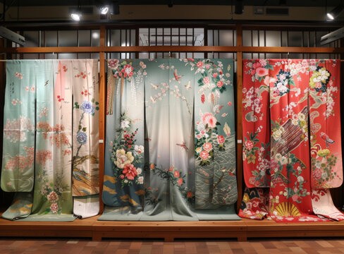 日本傳統(tǒng)和服花卉圖案
