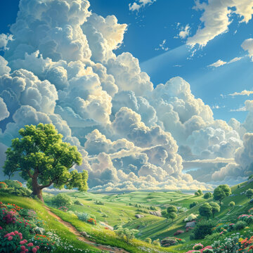 奇幻鄉(xiāng)村風景