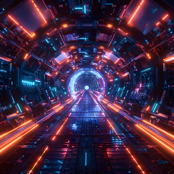 未來派科幻隧道