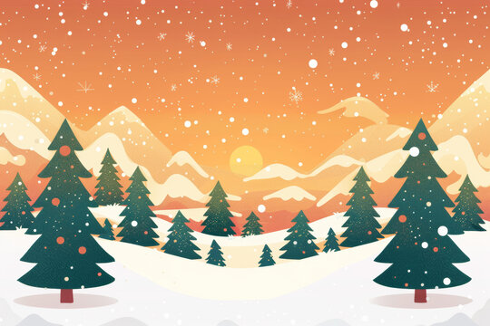 圣誕節雪景