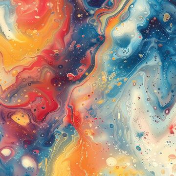 色彩斑斕的抽象畫