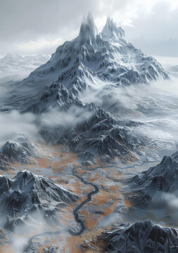 雪山山口探險(xiǎn)