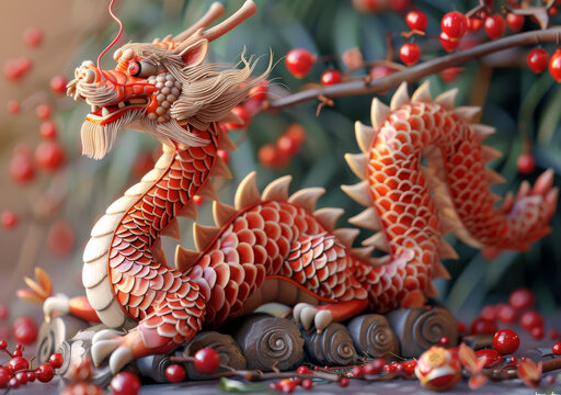 龍的藝術(shù)的AI圖片