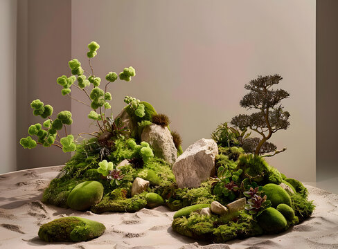 綠苔石景禪意花園景觀