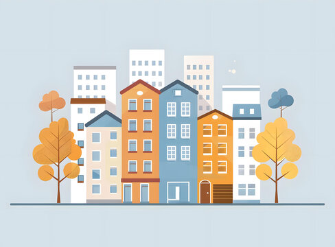 簡約城市建筑風(fēng)景