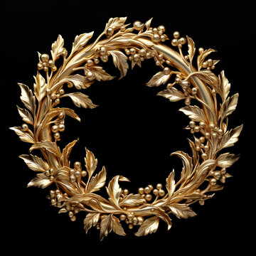 金色月桂花環(huán)