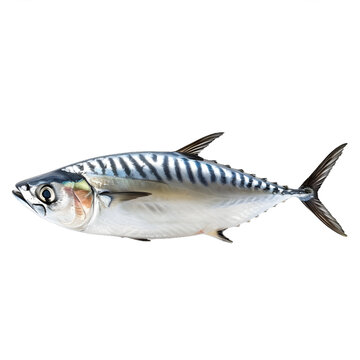 [免摳素材]孤立在白色背景上的新鮮鯖魚(yú)