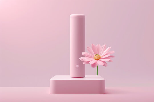 保溫瓶和花