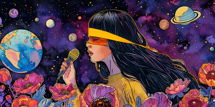 宇宙之歌：蒙住雙眼的少女在歌唱