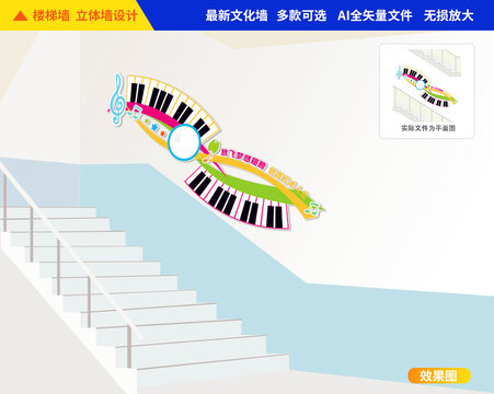 音樂樓梯文化墻