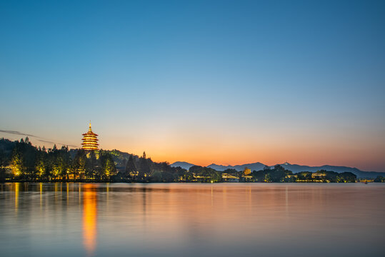 杭州西湖十景之雷峰夕照