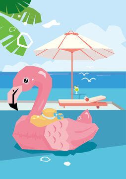 海邊火烈鳥