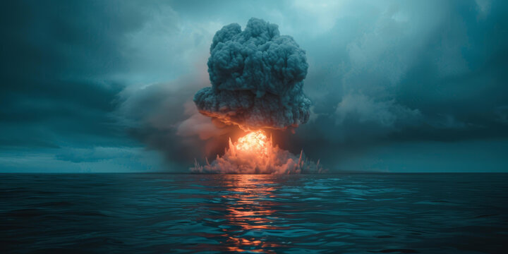 一枚核彈在海上空爆炸
