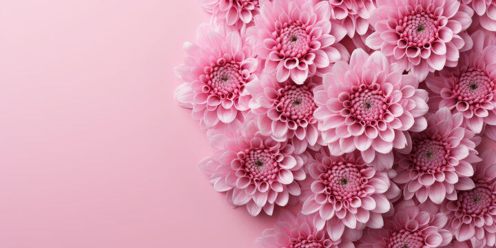淺粉色菊花花朵背景