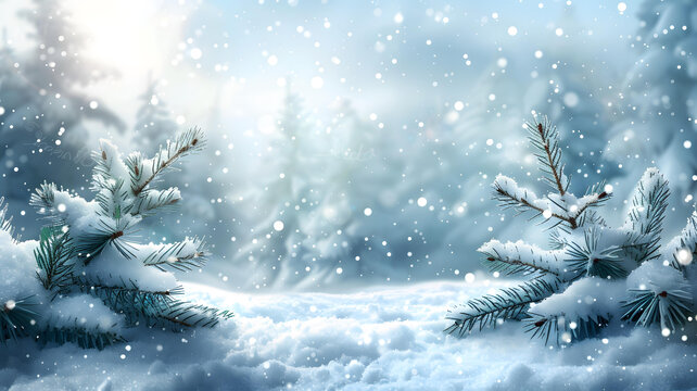 冬日雪景的AI圖片