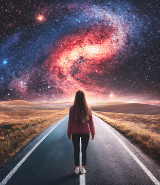 星空下的道路，一個(gè)女孩的夢(mèng)想