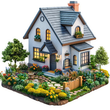 田園小屋的AI圖片