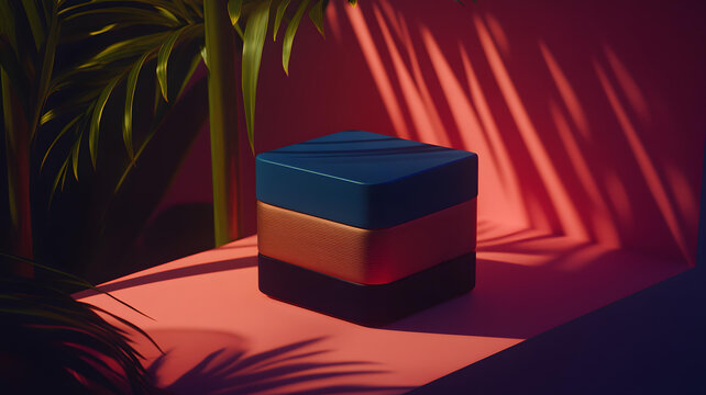 抽象幾何圖形的3D渲染作品