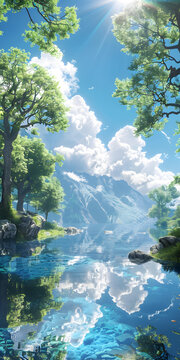 奇幻森林與湖泊