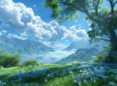 山野花海的AI圖片
