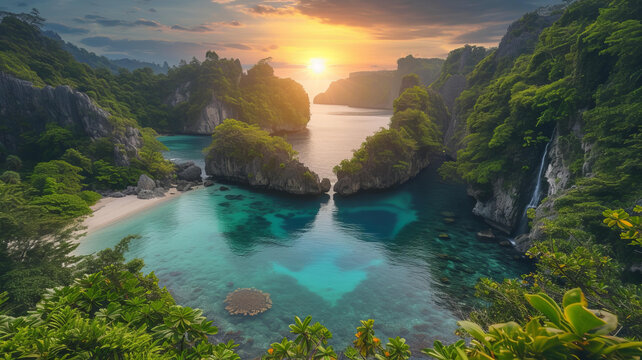 熱帶島嶼的美麗景色