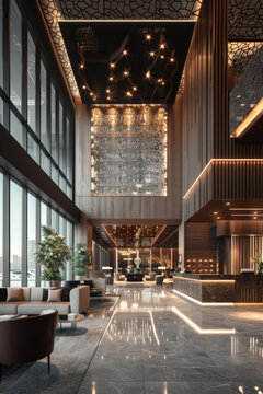 現(xiàn)代酒店大堂室內(nèi)設(shè)計(jì)