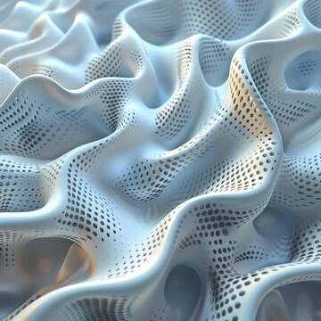 抽象白色3D波浪背景