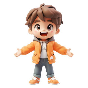 [免摳素材]卡通男孩3D模型