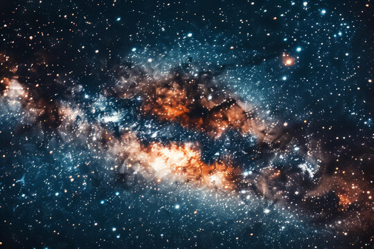 壯麗的太空星云和宇宙中的璀璨繁星