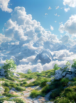 壯麗的山景