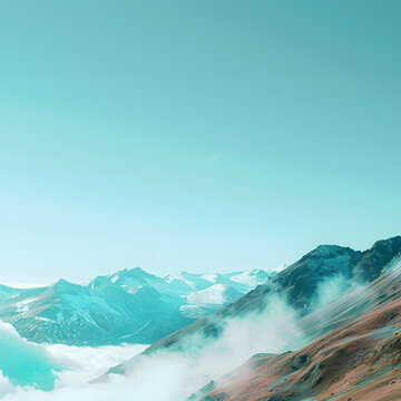 云層之上的山峰
