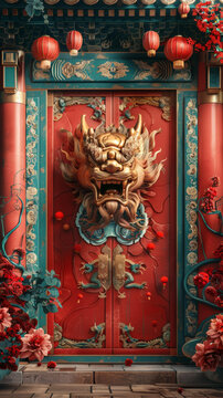 祥龍獻(xiàn)瑞的AI圖片
