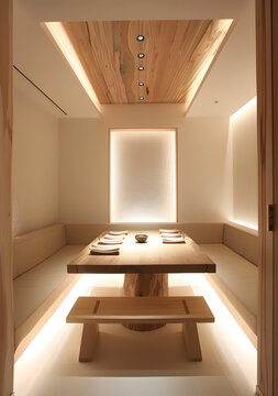 極簡木質(zhì)餐廳設計