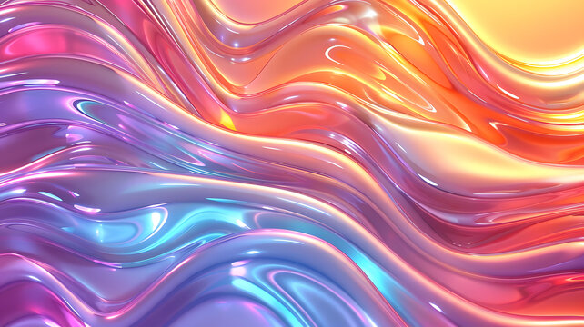 彩色波浪抽象背景
