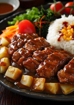 日式雞肉咖喱配土豆飯