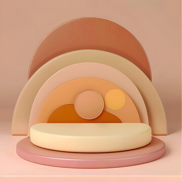 極簡風(fēng)格產(chǎn)品展示 3D 幾何抽象形狀