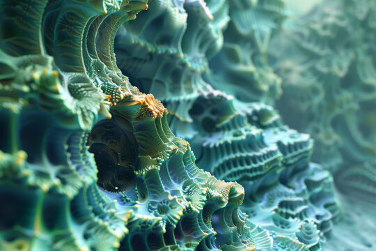 海底世界里的生物發(fā)光珊瑚
