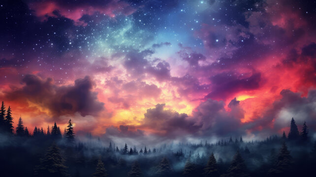 奇幻星空與星云