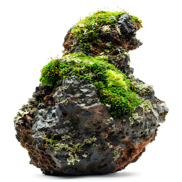 火山巖上的綠色苔蘚