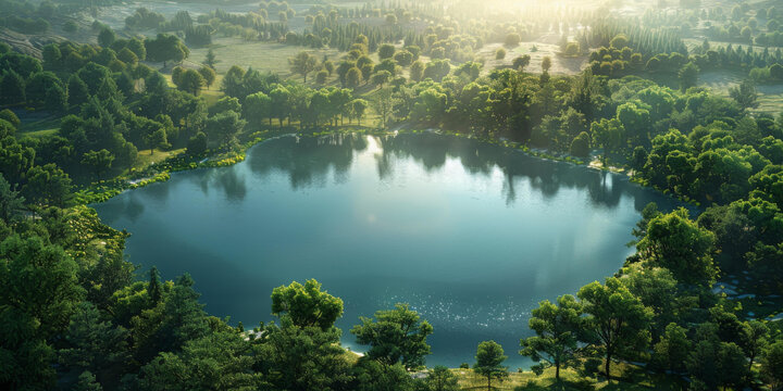寧?kù)o的鄉(xiāng)村湖泊