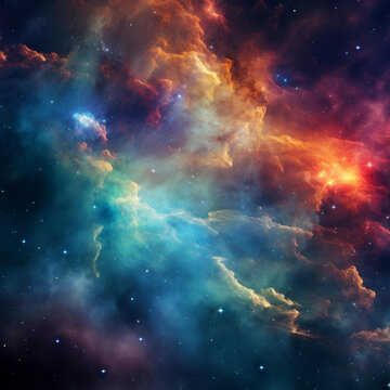 壯觀的太空星云和恒星
