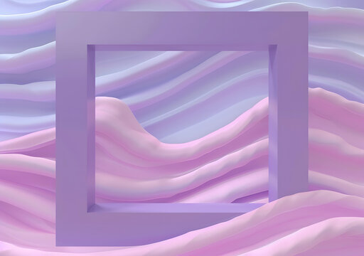 紫色3D抽象背景帶框架