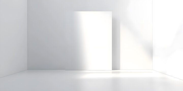 簡約白色角落房間背景