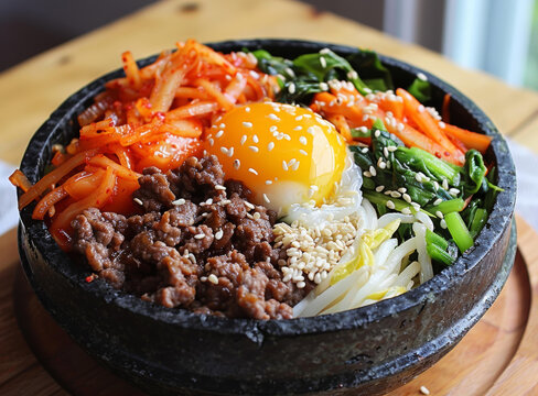 韓式拌飯的AI圖片
