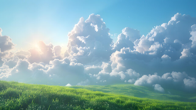天空草原的AI圖片