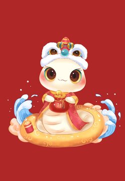 2025蛇插畫